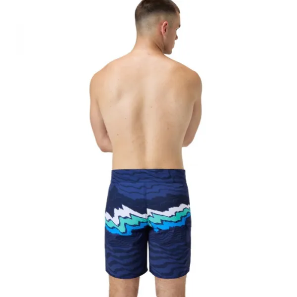 Speedo stripe flex boardshort navy/white s - uk32