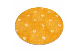 Koberec HEARTS kruh Jeans - pomaranč