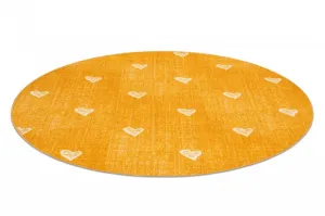 Koberec HEARTS kruh Jeans - pomaranč