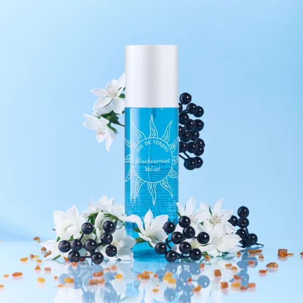 Sol de Verano Blackcurrant Velvet Body Mist Parfumovaný sprej na telo a vlasy s aloe vera a vitamínom E pre ženy 200ml