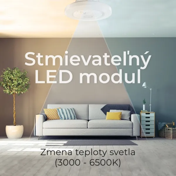 Noaton 12050W Triton, biela, stropný ventilátor so svetlom
