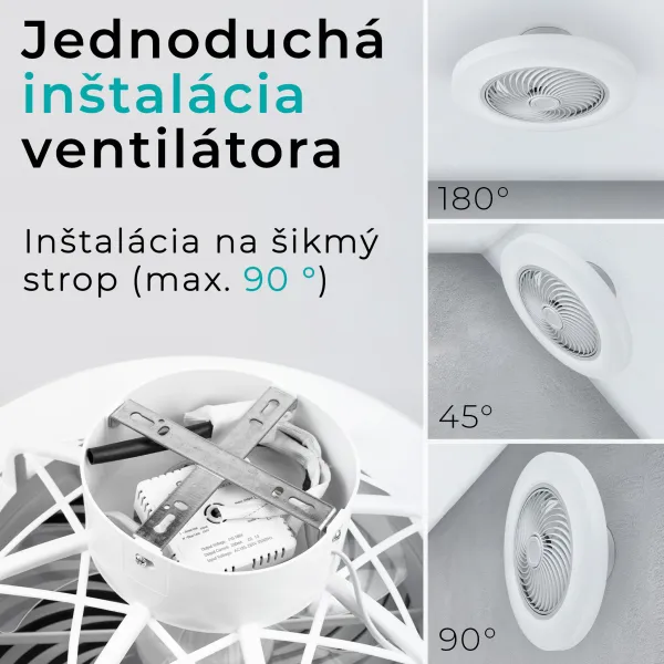 Noaton 12050W Triton, biela, stropný ventilátor so svetlom
