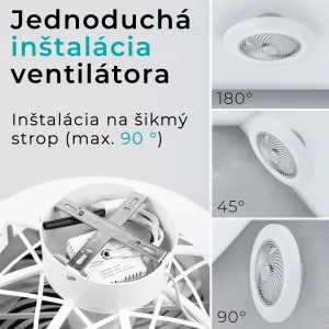 Noaton 12050W Triton, biela, stropný ventilátor so svetlom