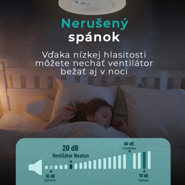 Noaton 12050W Triton, biela, stropný ventilátor so svetlom