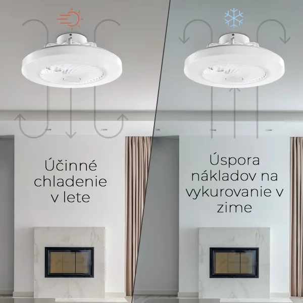 Noaton 12050W Triton, biela, stropný ventilátor so svetlom