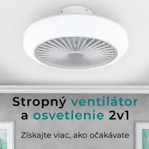 Noaton 11045W Polaris, biela, stropný ventilátor so svetlom