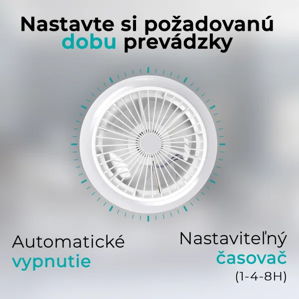 Noaton 11045W Polaris, biela, stropný ventilátor so svetlom