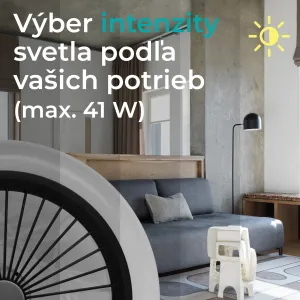 Noaton 11045B Polaris, čierna, stropný ventilátor so svetlom