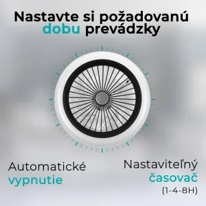 Noaton 11045B Polaris, čierna, stropný ventilátor so svetlom