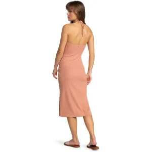 Roxy LATE SUNSET HALTER Dámske letné midi šaty, lososová, veľkosť