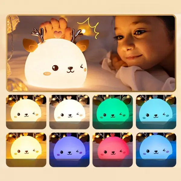 TZB Dětská stolní LED lampa Fawn bílá
