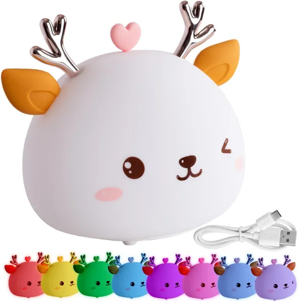 TZB Dětská stolní LED lampa Fawn bílá