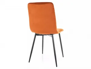 Signal Čalouněná jídelní židle Daren Velvet oranžová