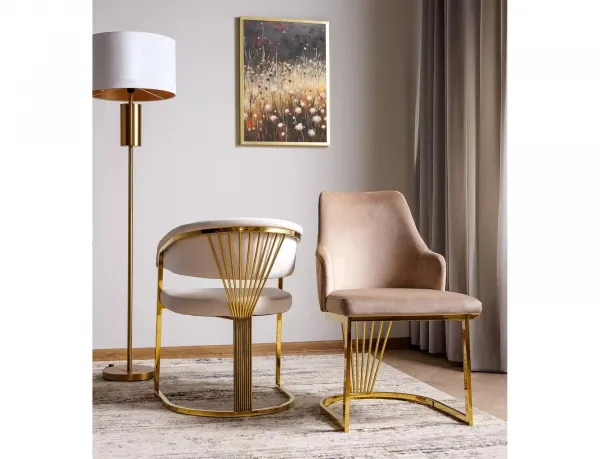 Signal Čalouněná jídelní židle ALURE VELVET béžová