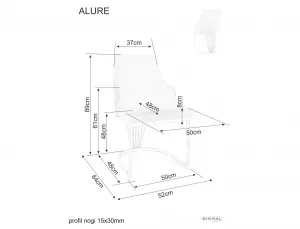 Signal Čalouněná jídelní židle ALURE VELVET béžová