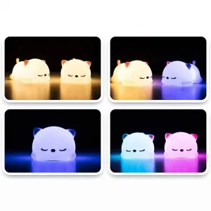 TZB Dětská stolní LED lampa Kitty bílá