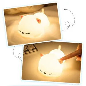 TZB Dětská stolní LED lampa Kitty bílá