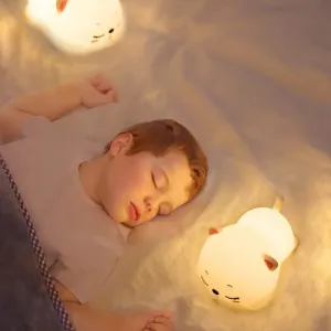 TZB Dětská stolní LED lampa Kitty bílá