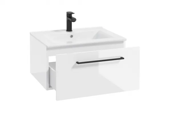 ArtDef Skrinka pod umývadlo FERATA D60 1S/45 | biela 60 cm