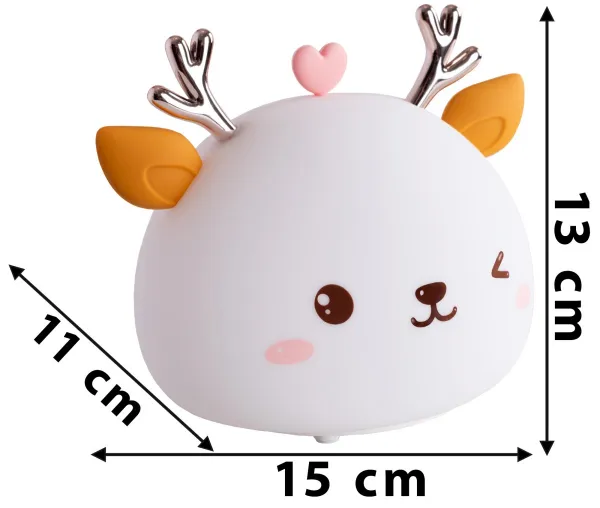 TZB Dětská stolní LED lampa Fawn bílá