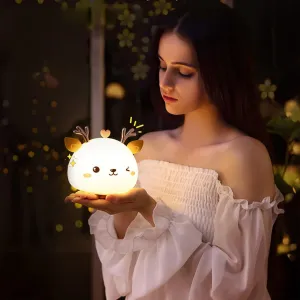 TZB Dětská stolní LED lampa Fawn bílá