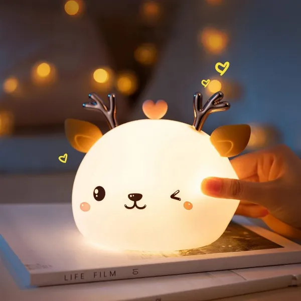 TZB Dětská stolní LED lampa Fawn bílá