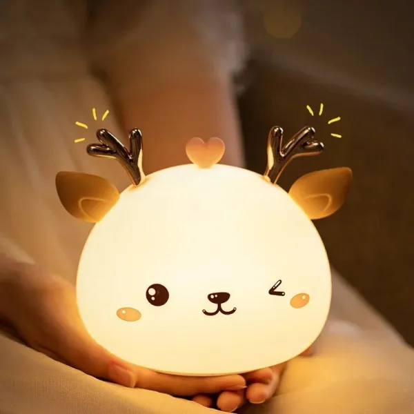 TZB Dětská stolní LED lampa Fawn bílá