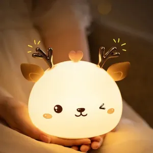 TZB Dětská stolní LED lampa Fawn bílá