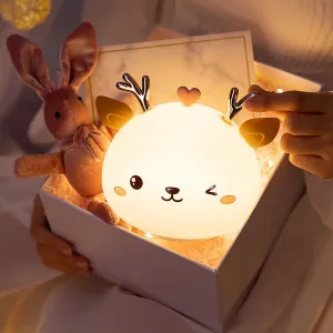 TZB Dětská stolní LED lampa Fawn bílá