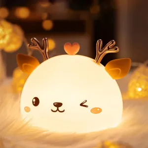 TZB Dětská stolní LED lampa Fawn bílá