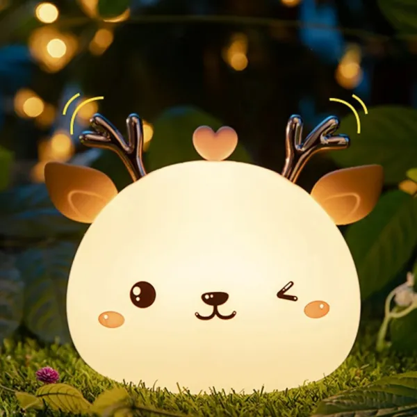 TZB Dětská stolní LED lampa Fawn bílá