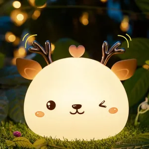 TZB Dětská stolní LED lampa Fawn bílá