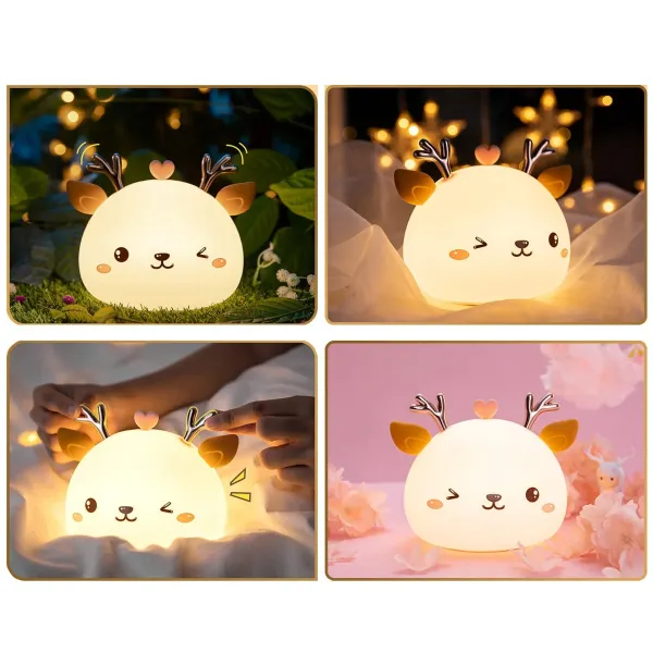 TZB Dětská stolní LED lampa Fawn bílá