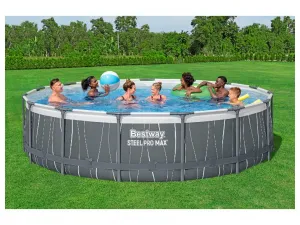 Bestway Bazén Steel Pro Max, Ø 457 x 107 cm, sivá