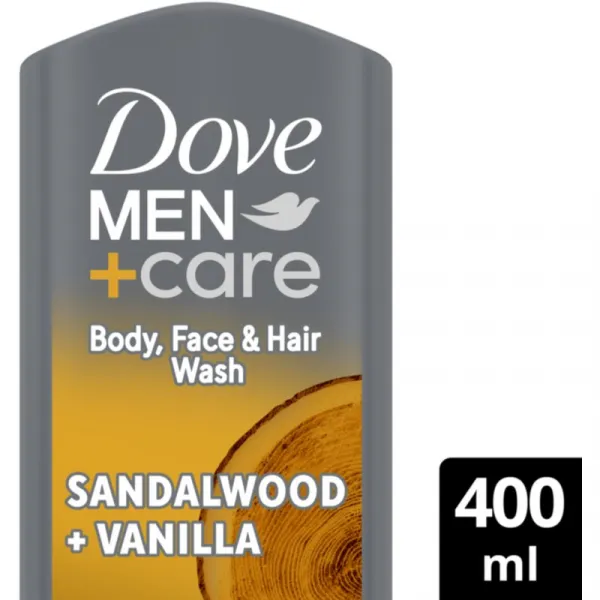 Dove Men+Care Sandalwood & Vanilla sprchovací gél 400 ml