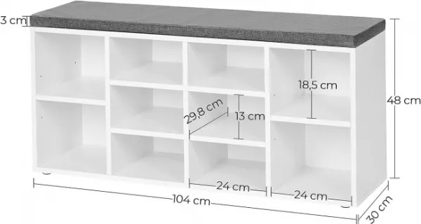 Botník so sedením LHS010W01