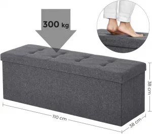 SONGMICS Taburet Soor tmavo šedý