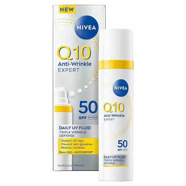 Nivea Q10 Anti-Wrinkle Expert denný UV fluid proti vráskam OF 50 40 ml 1ks