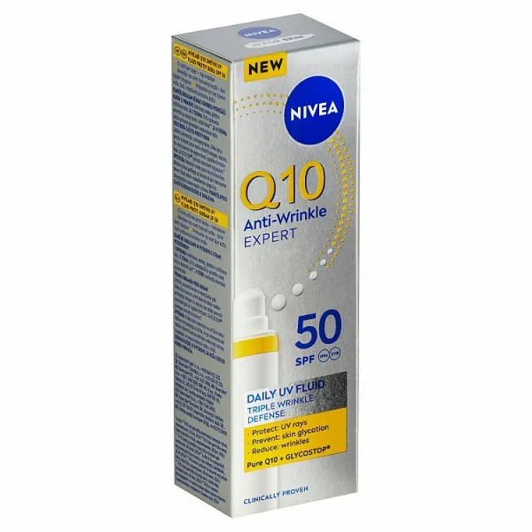 Nivea Q10 Anti-Wrinkle Expert denný UV fluid proti vráskam OF 50 40 ml 1ks