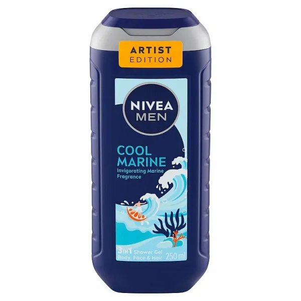 Nivea Men Cool Marine 3 v 1 sprchovací gél 250 ml 1ks