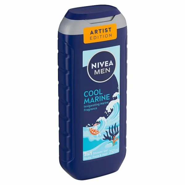 Nivea Men Cool Marine 3 v 1 sprchovací gél 250 ml 1ks