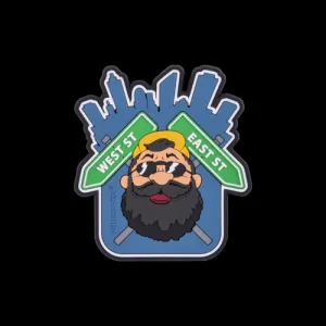 Helikon-Tex nášivka Beardman URBAN PVC, modrá