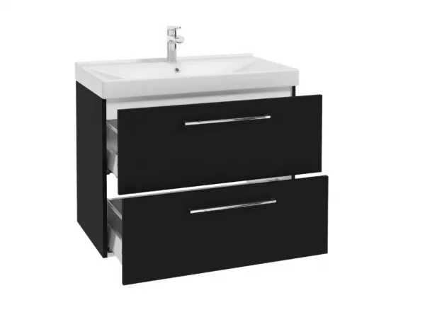 ArtDef Skrinka pod umývadlo FERATA D80 2S/45 | čierna 80 cm