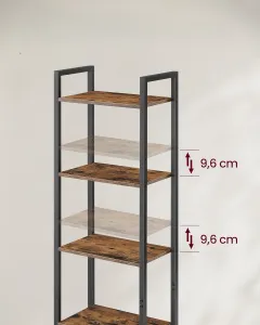SONGMICS Knižnica Vasagle Koudy 160 cm hnedá/čierna