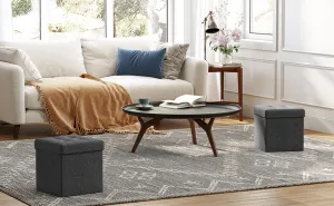 SONGMICS Taburet s úložným priestorom Nestro 30 cm sivý