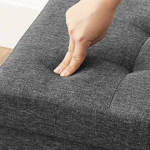 SONGMICS Taburet s úložným priestorom Nestro 30 cm sivý