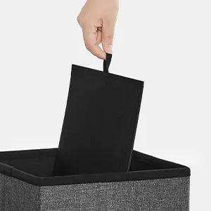 SONGMICS Taburet s úložným priestorom Nestro 30 cm sivý