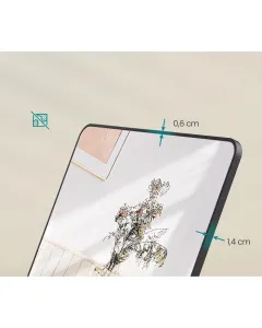 SONGMICS Závesné zrkadlo Layla 120 cm čierne