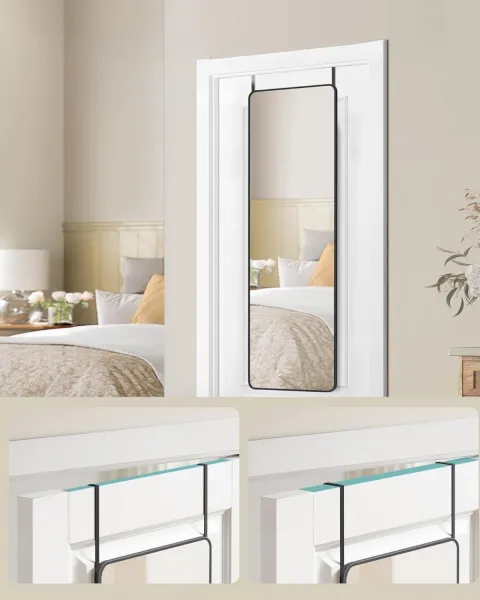 SONGMICS Závesné zrkadlo Layla 120 cm čierne