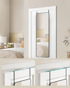 SONGMICS Závesné zrkadlo Layla 120 cm čierne